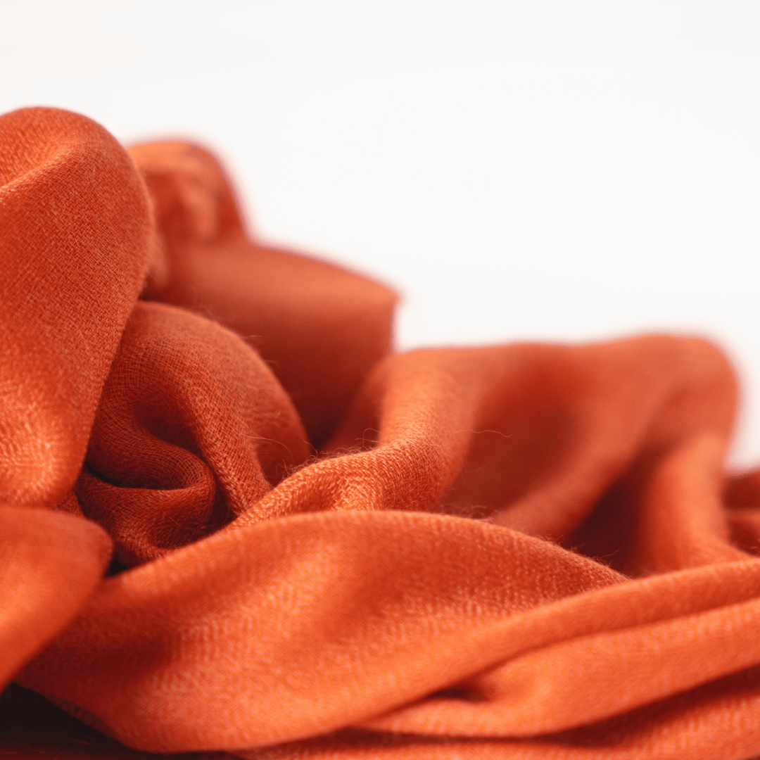 100% Cashmere Red Clay Ring Scarf